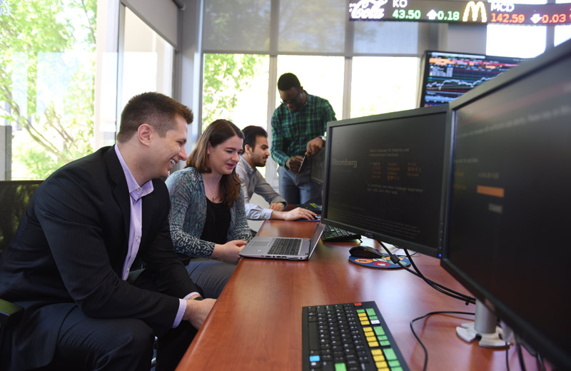 group of students at desk